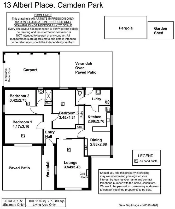 Floorplan of Homely house listing, 13 Albert Place, Camden Park SA 5038