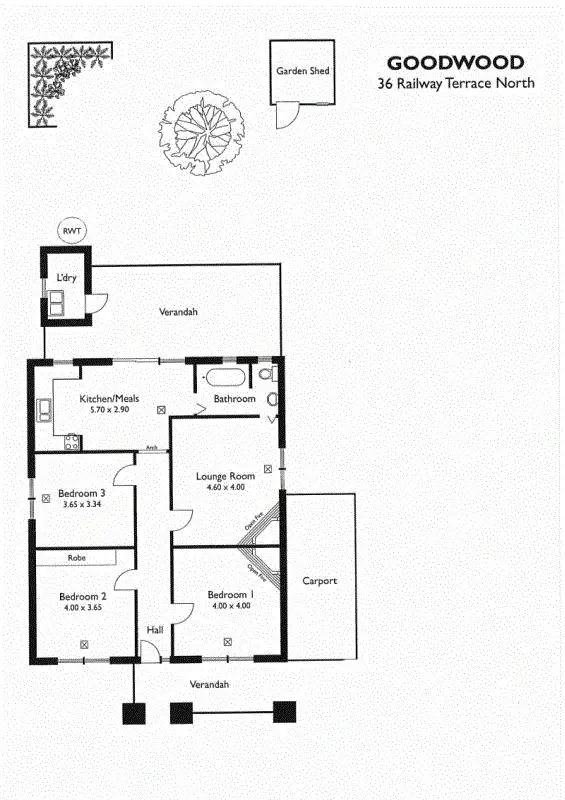 Floorplan of Homely house listing, 36 Railway Terrace North, Goodwood SA 5034