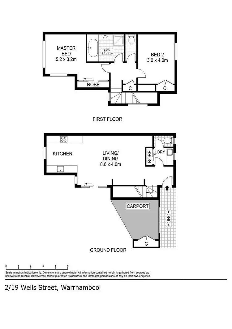 Floorplan of Homely house listing, 2/19 Wells Street, Warrnambool VIC 3280