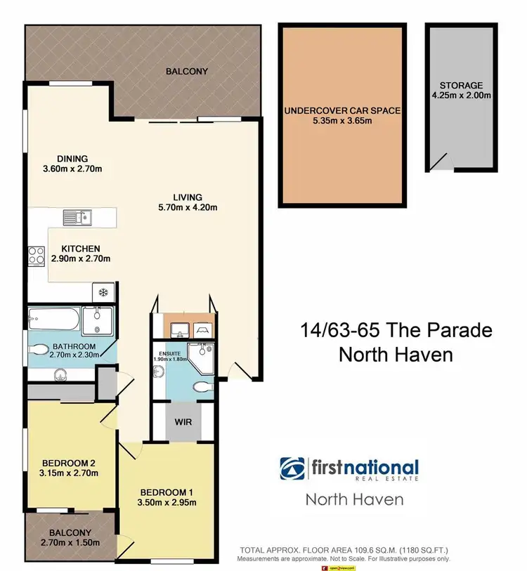 Floorplan of Homely apartment listing, 14/63-65 The Parade, North Haven NSW 2443