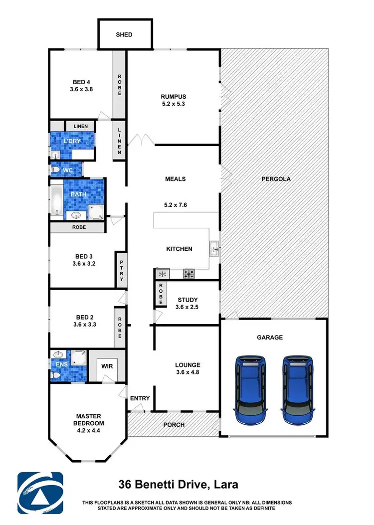 Floorplan of Homely house listing, 36 Benetti Drive, Lara VIC 3212