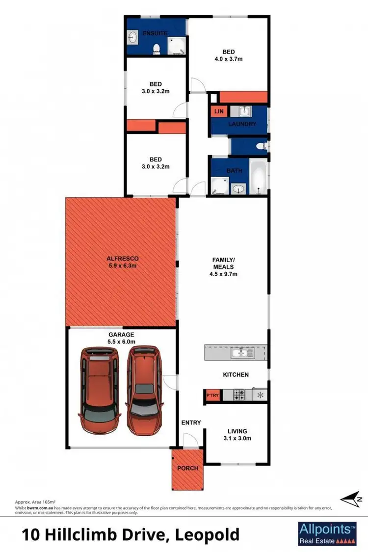 Floorplan of Homely house listing, 10 Hillclimb Drive, Leopold VIC 3224