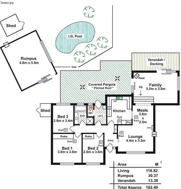 Floorplan of Homely house listing, 5 Papps Court, Redwood Park SA 5097