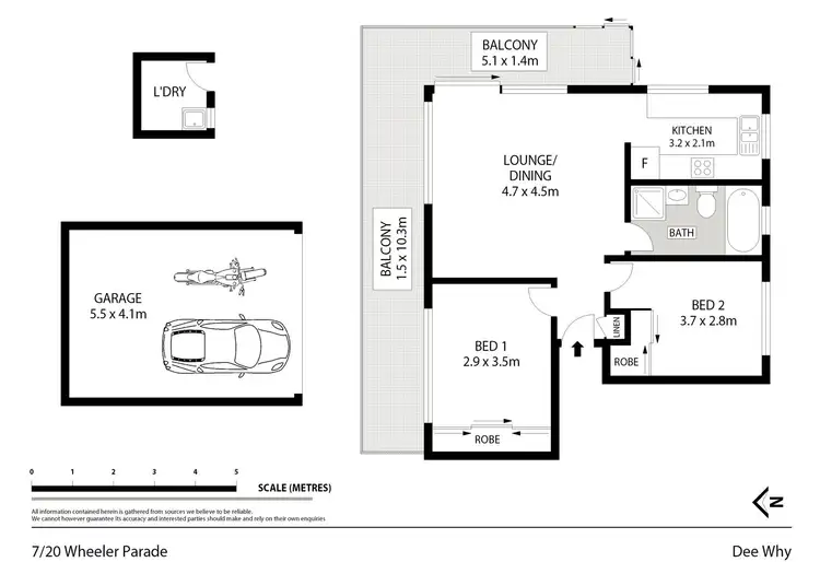 Floorplan of Homely unit listing, 7/20 Wheeler Parade, Dee Why NSW 2099