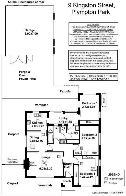 Floorplan of Homely house listing, 9 Kingston Street, Plympton Park SA 5038