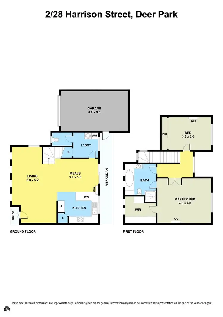 Floorplan of Homely townhouse listing, 2/28 Harrison Street, Deer Park VIC 3023