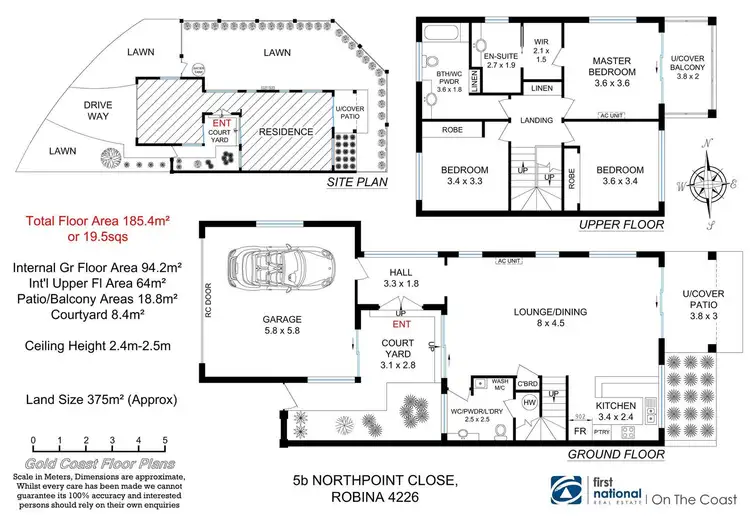 Floorplan of Homely semi-detached listing, 2/5 Northpoint Close, Robina QLD 4226