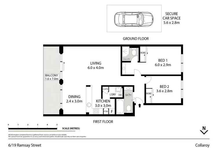 Floorplan of Homely unit listing, 6/19 Ramsay Street, Collaroy NSW 2097