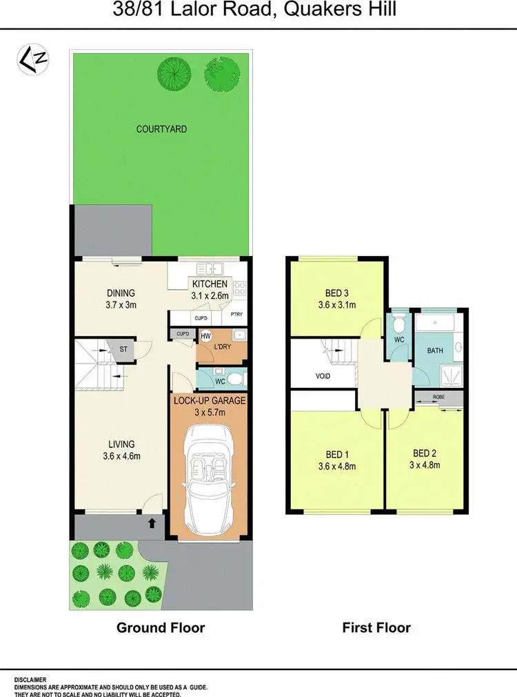 Floorplan of Homely townhouse listing, 38/81 Lalor Road, Quakers Hill NSW 2763