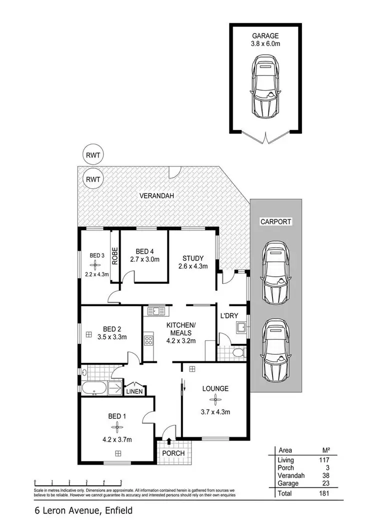 Floorplan of Homely house listing, 6 Leron Avenue, Enfield SA 5085