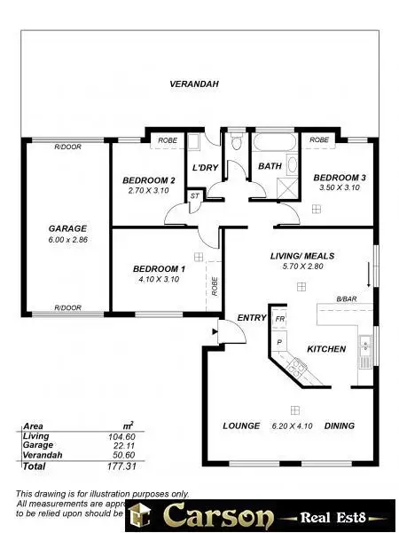 Floorplan of Homely house listing, 22 Camelot Drive, Blakeview SA 5114