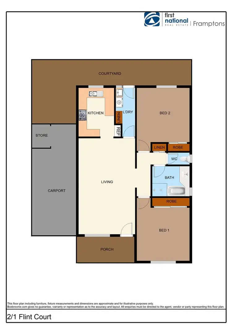 Floorplan of Homely unit listing, 2/1 Flint Court, The Gap NT 870