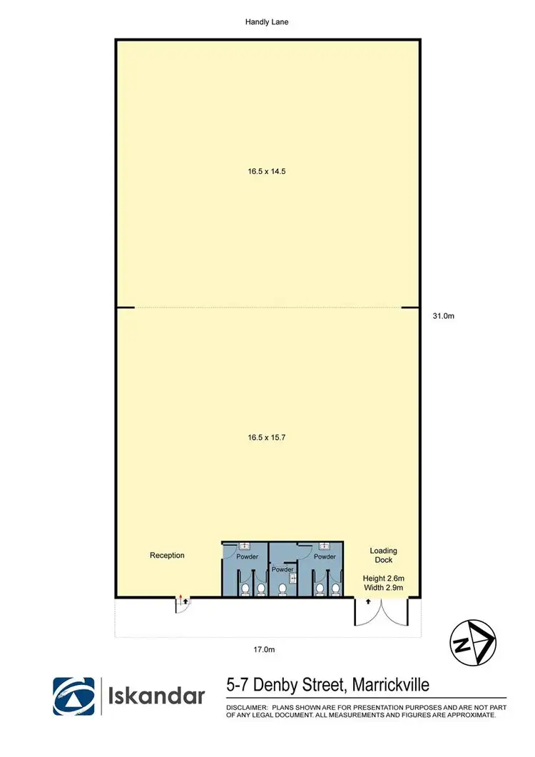 Floorplan of Homely semi-detached listing, 5-7 Denby Street, Marrickville NSW 2204