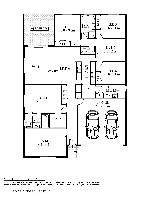 Floorplan of Homely house listing, 38 Keane Street, Koroit VIC 3282