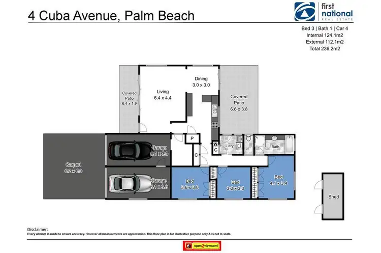 Floorplan of Homely house listing, 4 Cuba Avenue, Palm Beach QLD 4221