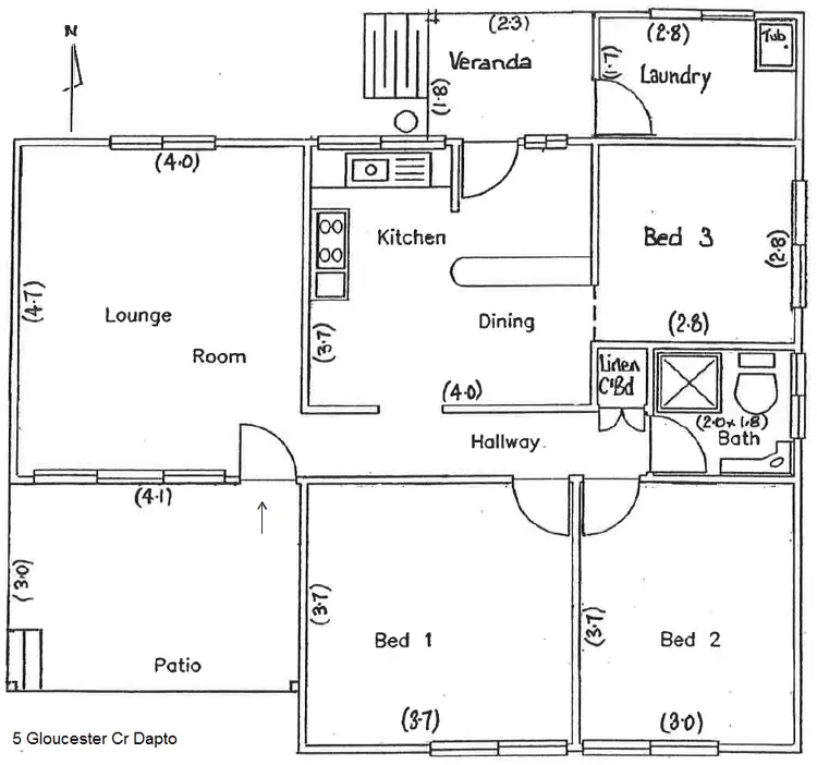 Floorplan of Homely house listing, 5 Gloucester Cr, Dapto NSW 2530