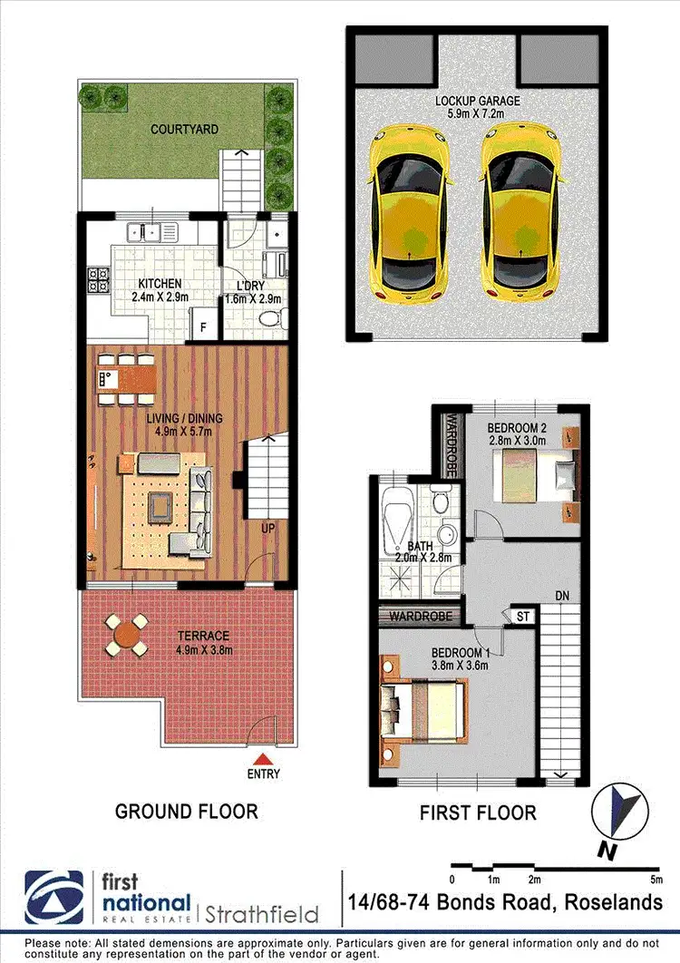 Floorplan of Homely townhouse listing, 14/68-74 Bonds Road, Roselands NSW 2196