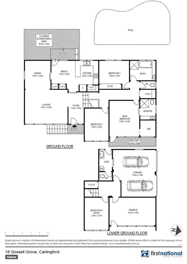 Floorplan of Homely house listing, 18 Gossell Grove, Carlingford NSW 2118