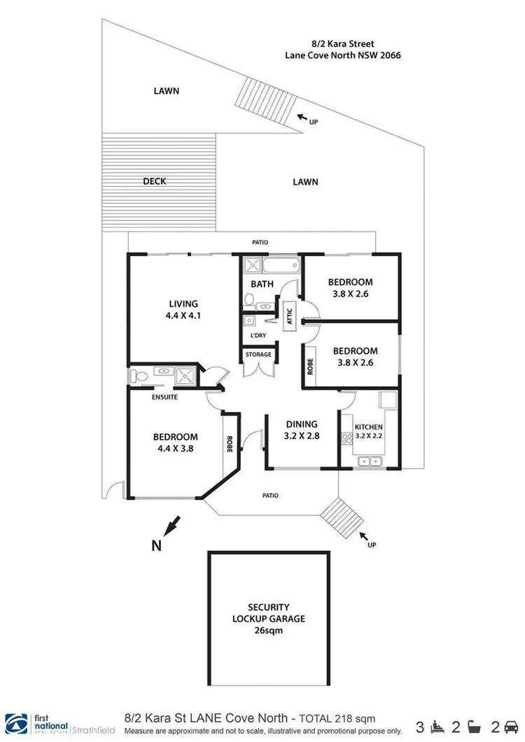 Floorplan of Homely villa listing, 8/2 Kara Street, Lane Cove North NSW 2066