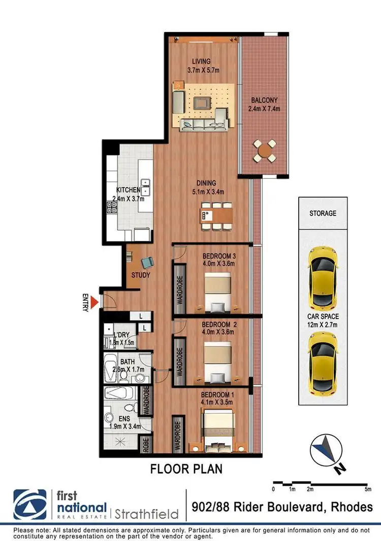 Floorplan of Homely apartment listing, 902/88 Rider Boulevard, Rhodes NSW 2138