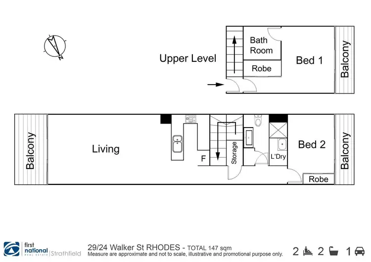 Floorplan of Homely apartment listing, 29/24 Walker Street, Rhodes NSW 2138