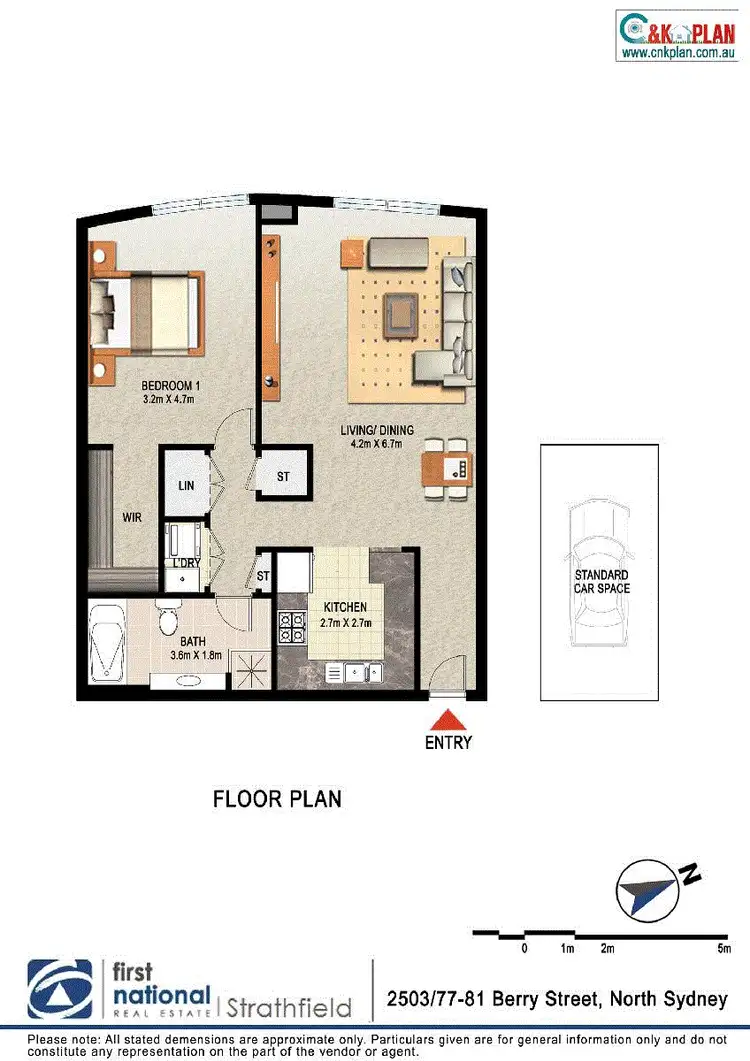 Floorplan of Homely apartment listing, 2503/77-81 Berry Street, North Sydney NSW 2060