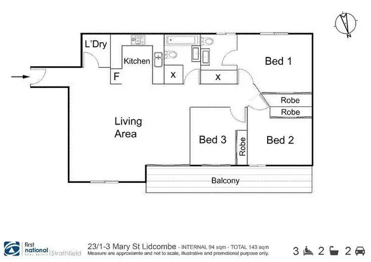 Floorplan of Homely apartment listing, 23/1-3 Mary Street, Lidcombe NSW 2141