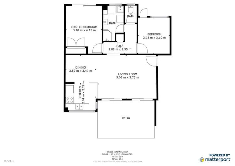 Floorplan of Homely unit listing, 15/1 Rolan Court, Palm Beach QLD 4221