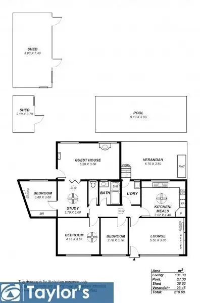 Floorplan of Homely house listing, 13 Robert Court, Para Hills SA 5096