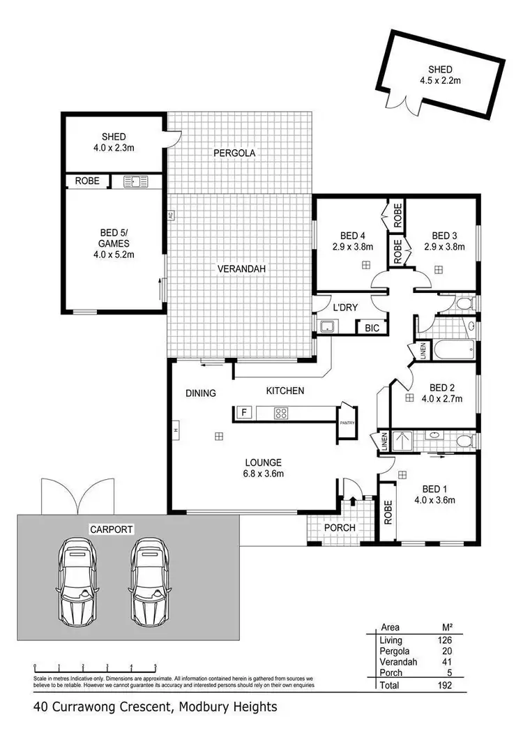Floorplan of Homely house listing, 40 Currawong Crescent, Modbury Heights SA 5092