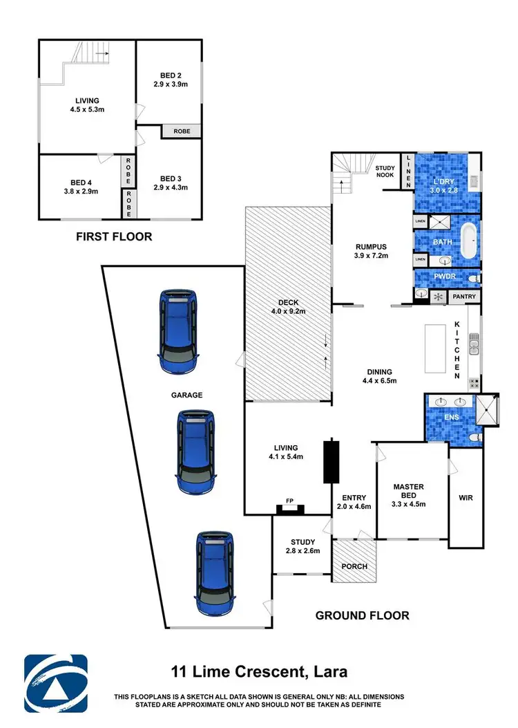 Floorplan of Homely house listing, 11 Lime Crescent, Lara VIC 3212