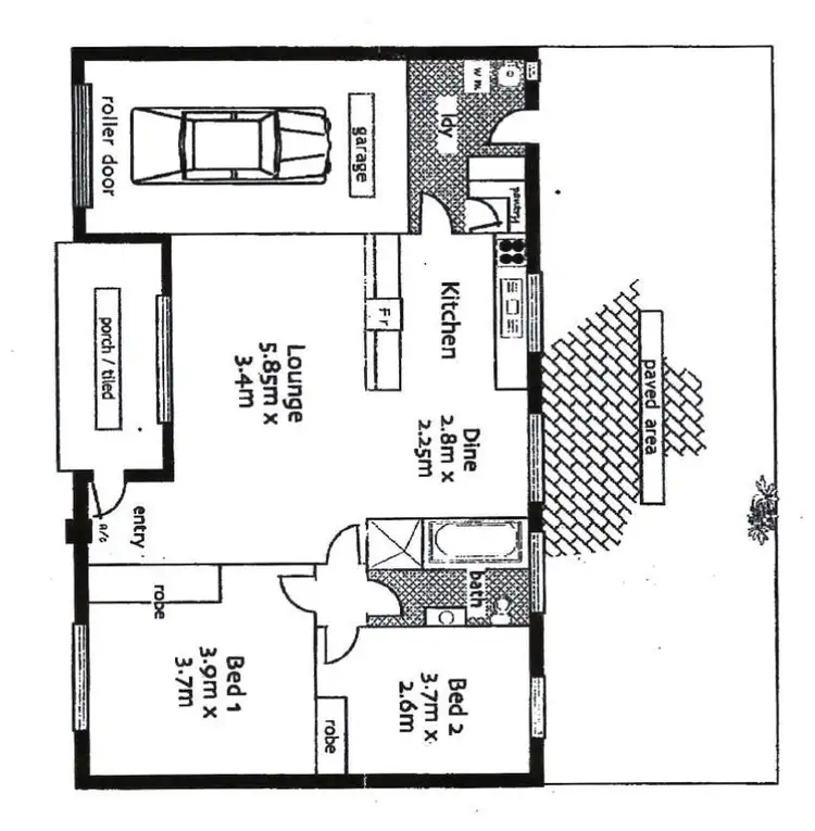 Floorplan of Homely unit listing, 2/7 Vale Avenue, Holden Hill SA 5088