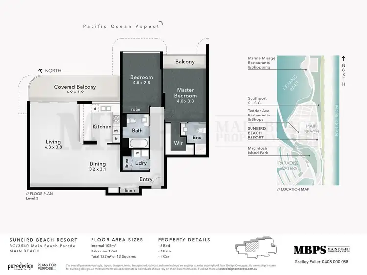 Floorplan of Homely apartment listing, 'SUNBIRD' 3540 Main Beach Parade, Main Beach QLD 4217
