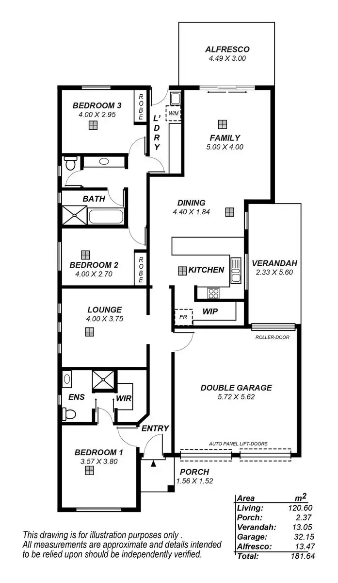 Floorplan of Homely house listing, 1 Wesley Road, Evanston Gardens SA 5116