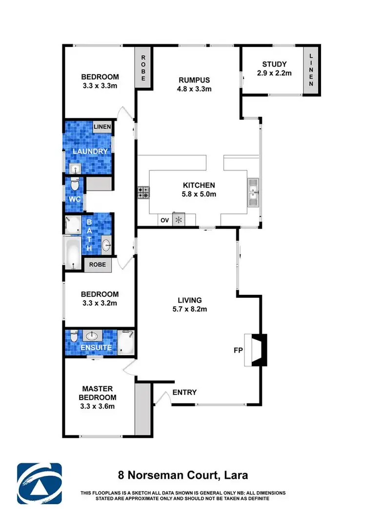 Floorplan of Homely house listing, 8 Norseman Court, Lara VIC 3212