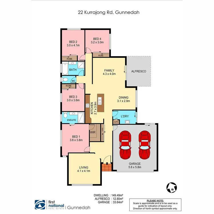 Floorplan of Homely house listing, 22 Kurrajong Road, Gunnedah NSW 2380