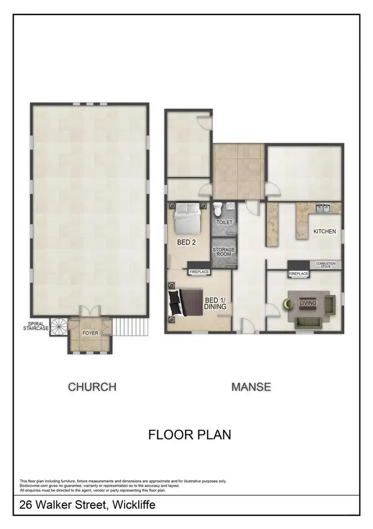 Floorplan of Homely house listing, 26 Walker Street, Wickliffe VIC 3379