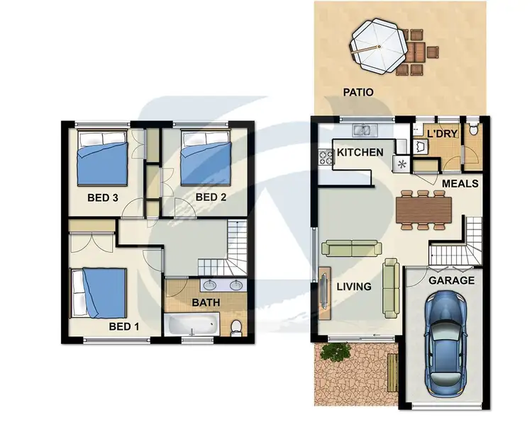 Floorplan of Homely townhouse listing, 3/19 Chatswood Road, Daisy Hill QLD 4127