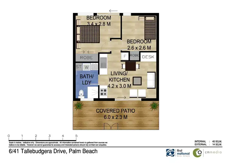 Floorplan of Homely unit listing, 6/41 Tallebudgera Drive, Palm Beach QLD 4221