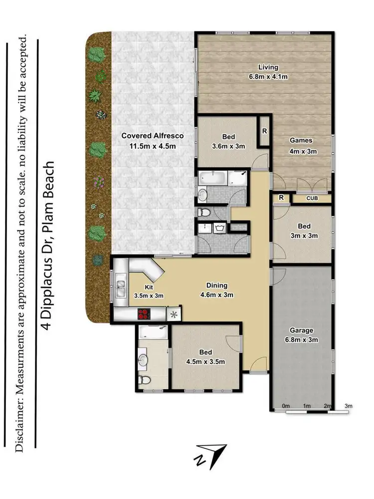 Floorplan of Homely house listing, 4 Diplacus Drive, Palm Beach QLD 4221
