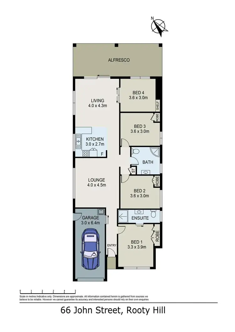 Floorplan of Homely house listing, 66 John Street, Rooty Hill NSW 2766