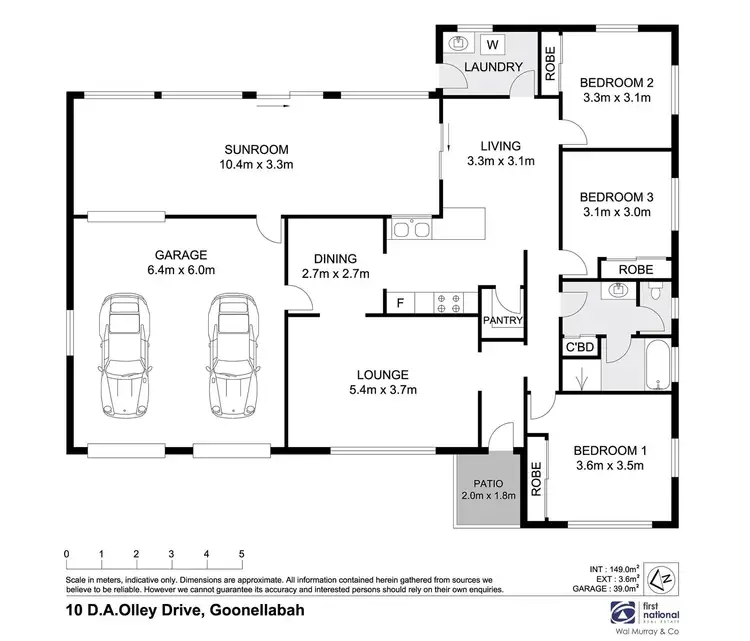 Floorplan of Homely house listing, 10 DA Olley Drive, Goonellabah NSW 2480
