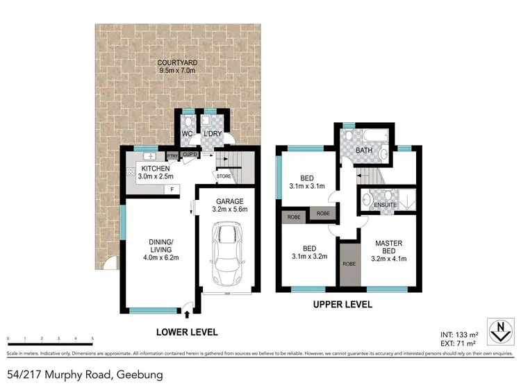 Floorplan of Homely townhouse listing, 54/217 Murphy Road, Geebung QLD 4034