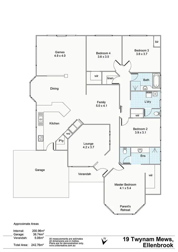 Floorplan of Homely house listing, 19 Twynam Mews, Ellenbrook WA 6069