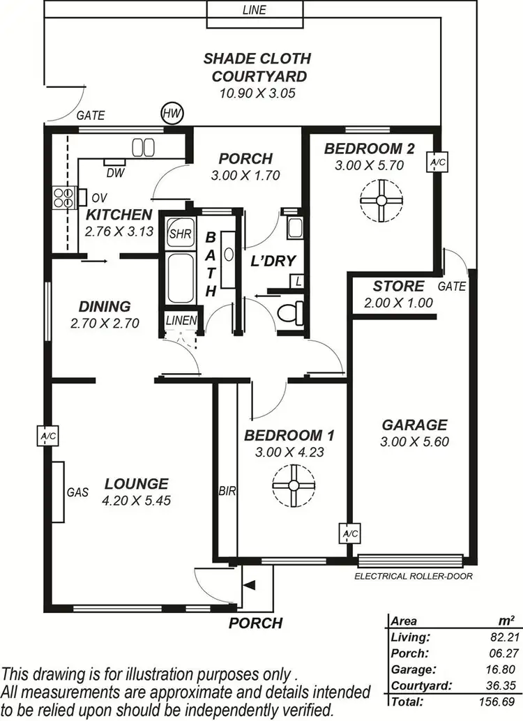 Floorplan of Homely unit listing, 1/3 Waterfall Terrace, Burnside SA 5066