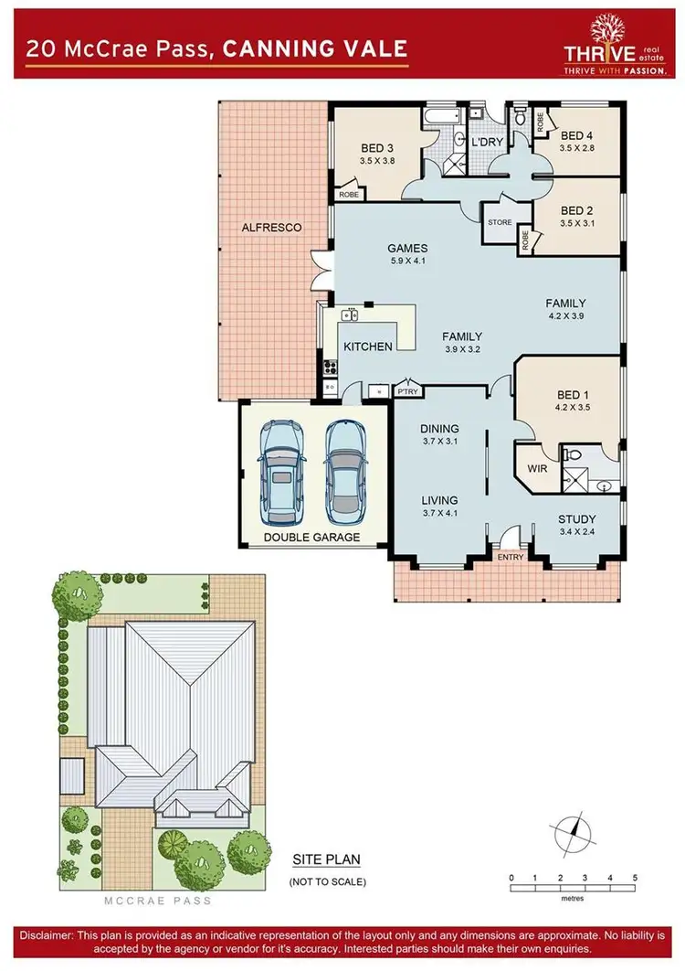 Floorplan of Homely house listing, 20 McCrae Pass, Canning Vale WA 6155