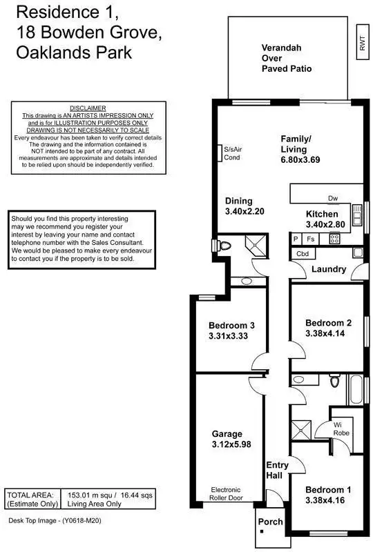 Floorplan of Homely house listing, 1/18 Bowden Grove, Oaklands Park SA 5046