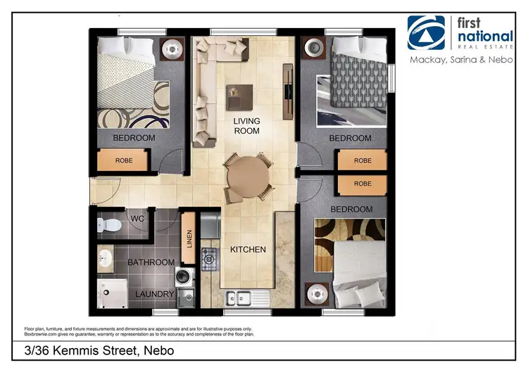 Floorplan of Homely apartment listing, 3/36 Kemmis Street, Nebo QLD 4742