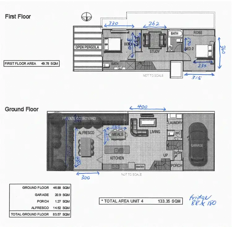 Floorplan of Homely townhouse listing, 1/14 Princess Street, Taringa QLD 4068