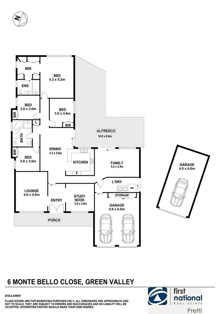 Floorplan of Homely house listing, 6 Monte Bello Close, Green Valley NSW 2168